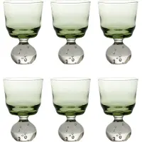 Serax - Bela Silva - Eternal Snow - Waterglas S - Groen - 6 Ø - 6 stuks