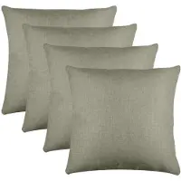 Stof Textile sierkussen Bea - 4x - groen - 50 x 50 cm - bank kussens - zitkussens - binnen/buiten - polyester