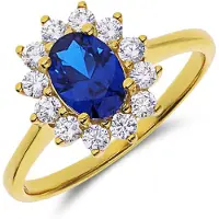 Lucardi Ring enziaan / goud / zilver