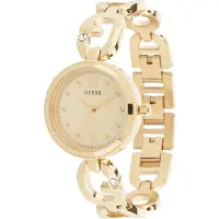 GUESS Analoog horloge 'Empower' champagne / goud / transparant