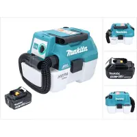 Makita DVC 750 LF1 accustofzuiger LXT 18 V 67 mbar 7,5 l borstelloos + 1x accu 3,0 Ah - zonder oplader