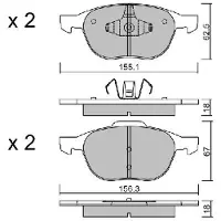 AISIN BPFO-1004 Remblokken