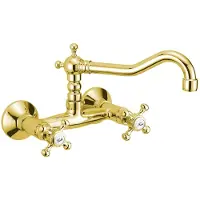 Sapho Antea wandmengkraan, bovenuitloop, goud