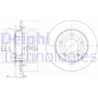 Delphi BG4025 Remschijf