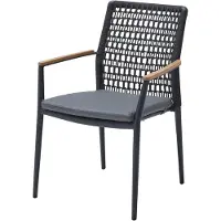 AVH-Collectie Salta dining tuinstoel rope aluminium antraciet stapelbaar