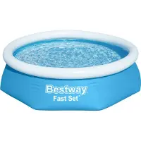 Bestway Fast Set 244x61 Cm Round Inflatable Pool Blauw 1880 Liters
