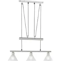 TRIO Moderne Hanglamp Series 3751 3-lichts nikkel mat