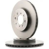 Brembo 90-01 Acura Integra/90-05 Civic/94-95 Del Sol Front Premium UV Coated OE Equivalent Rotor