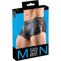 Svenjoyment Underwear - boxershort met zijkant vetersluiting - mat - zwart - L
