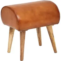 Wohnling Poef echt leer 40x53x45 cm - WL6.087