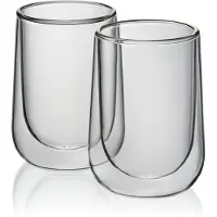 kela Latte Macchiato Glas Fontana Transparant 250ml (Set van 2)