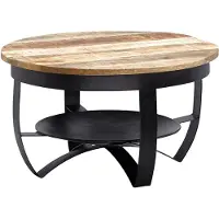 Wohnling Salontafel mangohout zwart 60x34x60 cm - WL6.327