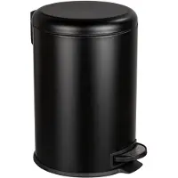 Wenko Pedaalemmer Leman Easy-close 20 Liter mat zwart - Easy Close deksel - Afvalemmer - Prullenbak - Afvalbak - Vuilbak - Vuilnisbak