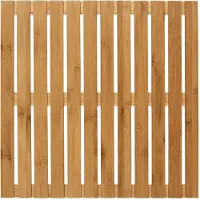 Wenko Douchevlonder 50x50cm bamboe - FSC hout - Badmat Indoor & Outdoor - Douchemat