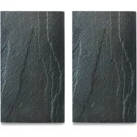Zeller Zeller, marmeren kookplaat/snijplank, set van 2, kookplaat beschermhoes, 52 x 30 x 0,8 cm