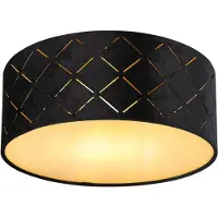 Globo Plafondlamp Sunna Ø 26cm Zwart
