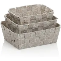 kela Opbergmand Alvaro Zilver (Set van 3)
