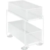 Zeller Keukenrek Model Gioma Ladekast, organizer met 2 etages, voor onderkasten & rekken (complete set, 3 stuks)