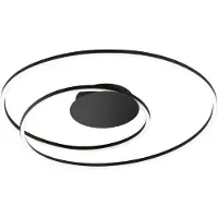 FISCHER&HONSEL GMBH Plafondlamp HOLY, dimbaar, zwart, Woon-/ Eetkamer, metaal, Modern, plafondlamp