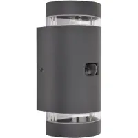 Lutec Wandlamp buiten met bewegingssensor Focus, zwart, Aluminium, Modern