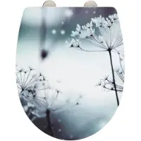 Wenko WC bril Polar - Thermoplast hoogglans met print - Easy-Close softclose sluiting - Fix-Clip bevestiging afklikbaar in RVS - belastbaar tot 350 kg - Toiletbril decor - Toiletzitting met print