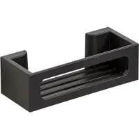 Wenko Turbo-Loc Bralia Wandrek zwart mat 30x9cm - Doucherek - Badrek - Bevestigen zonder boren - Zelfklevend