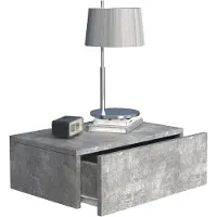 Hioshop UsalM45 nachtkastje wandmontage 1 lade beton decor.