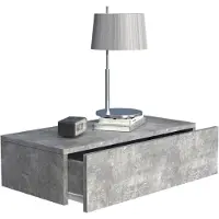 Hioshop UsalM60 nachtkastje wandmontage 1 lade beton decor.