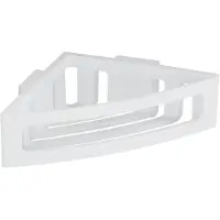 Wenko Turbo-Loc Bralia Hoekrek wit mat 35x9cm - Doucherek - Douchemand - Bevestigen zonder boren - Zelfklevend