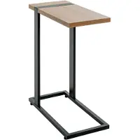 Haku bijzettafel, staalbuis met poedercoating, spaanplaat plank, B 240 x D 490 x H 640 mm, eiken/zwart
