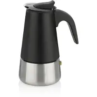 kela Koffiekan voor espresso, Ferrara, roestvrij staal, zwart, 17,0 cm, 9,0 cm, 200,0 ml