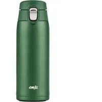EMSA Thermosbeker Travel Mug Light 0,4l, licht, roestvrij staal, klapvergrendeling, 100% dicht, 8u heet/16u koud