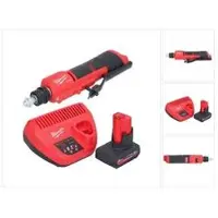 Milwaukee Slijpmachine + polijstmachine, M12 FTB-501 Snoerloze bandenkrabber 12 V 7/16" Hex Brushless + 1x oplaadbare batterij 5.0 Ah + lader