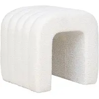 House Nordic Poef Colma bouclé | polyester wit 35x41x36.5 cm poefs | NADUVI