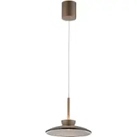 Pure Glazen hanglamp Moon, dimbaar, brons / oud-messing, Woon-/ Eetkamer, Glas, Modern, hanglamp