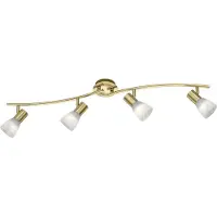TRIO LED plafondspot Levisto 4-lichts messing mat