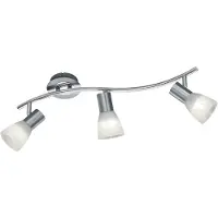 TRIO LED plafondspot Levisto 3-lichts nikkel mat
