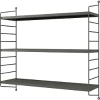 En.casa Wandplank Strängnäs verstelbaar 50x60x15 cm donkergrijs