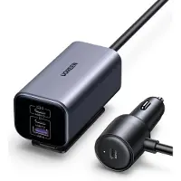 UGREEN GAN AC Sigarettenaansteker oplader + 1 externe voedingsadapter Zwart