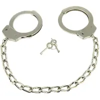 Rimba - Metalen Politie Voetboeien Met Ketting - Heavy Duty Cuffs - Stalen Voetboeien