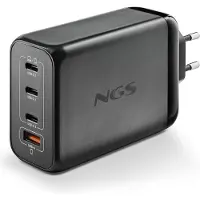 NGS BUD 240W : Universele 240W GaN wandlader met 4 poorten: 3 USB-C + 1 USB-A. Snelle opladen. Grote compatibiliteit. Lading s