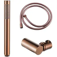 FortiFura Calvi Handdoucheset - 22.5cm - staaf - met houder - gladde slang - 150cm - geborsteld koper PVD SW970046/SW970044/SW799407