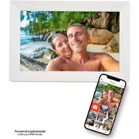 Pora&co Digitale Fotolijst met WiFi & Frameo App 10 inch, wit