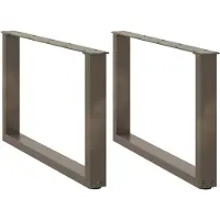 vidaXL Salontafelpoten 2 st U-vormig 70x(42-43) cm staal naturel