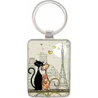 Kiub Rechthoekige sleutelhanger h017 paris amoureux Bug Art