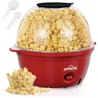 Homelux Popcornmachine 450W - Met suiker functie - Snelle en vetvrije popcorn in 3 minuten - 2,5L - Antiaanbaklaag - Gemakkelijk schoon te maken - Ideaal voor thuis