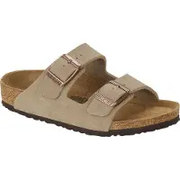 Birkenstock Leren Slippers Arizona Kids LEVE Taupe kind 30