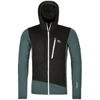 Ortovox - Wandel- en bergsportkleding - Fleece Grid Hoody M Dark Arctic Grey voor Heren van Wol - Maat XL - Grijs