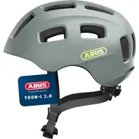 ABUS Fietshelm YOUN-I 2.0 cool grey M - 52-57 cm - grijs - Geschikt voor gebruik op elektrische fietsen - stadsfietsen - 260 g