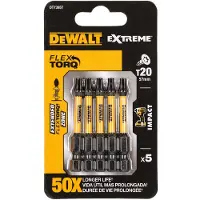 DeWalt DT7395T-QZ Extreme Impact Torsion T20 Lot de 5 embouts 50 mm